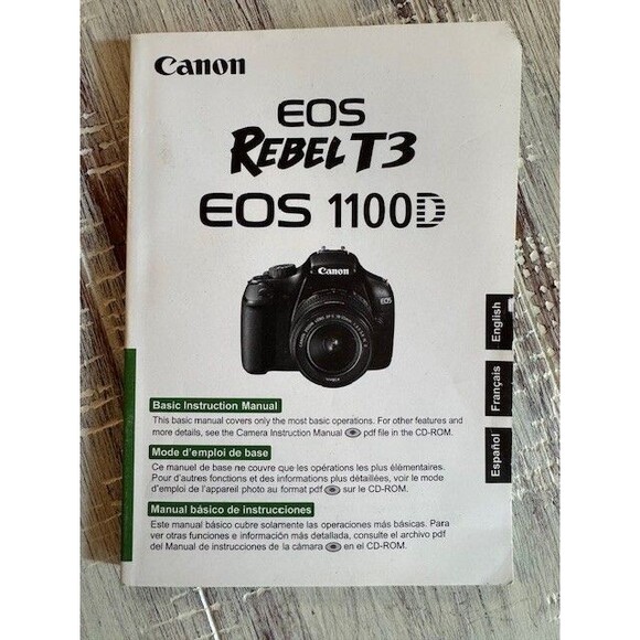 Canon EOS Rebel T3 1100d Basic Instruction‎ Manual - Picture 1 of 4